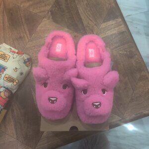 UGG shearling puppy slippers size 12 W 10 M New